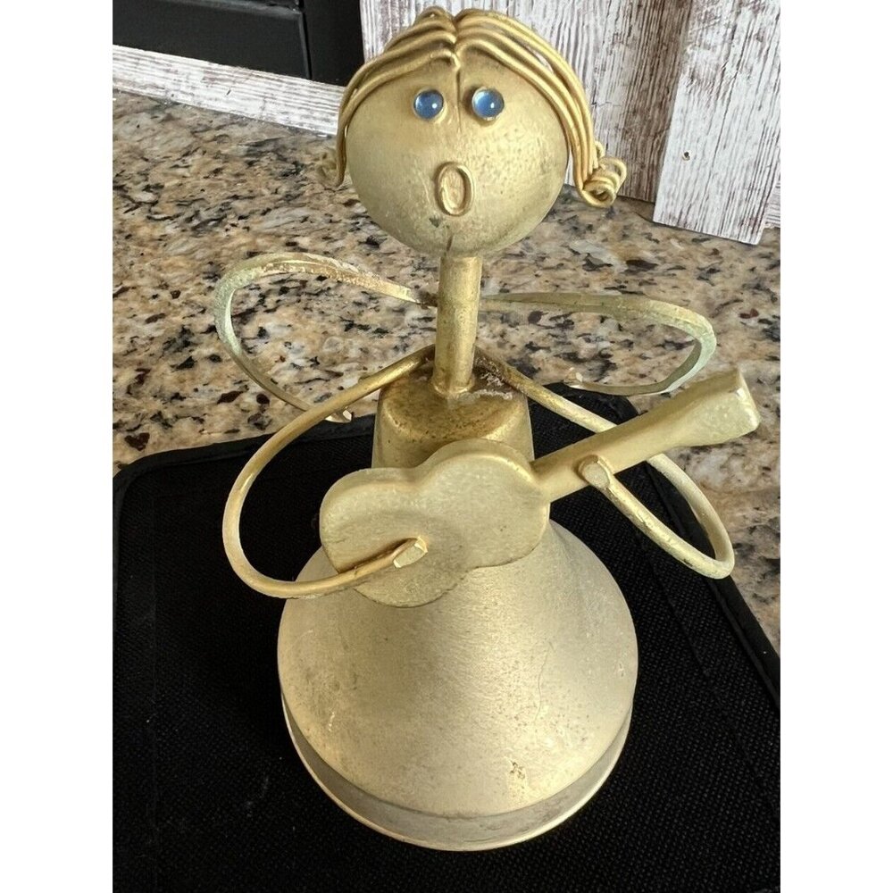 Reuge Brass Music Box Angel Italy Swiss Movement Dr. Zhivago Lara’s Theme Vtg
